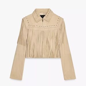 Zara Suede Fringe Jacket